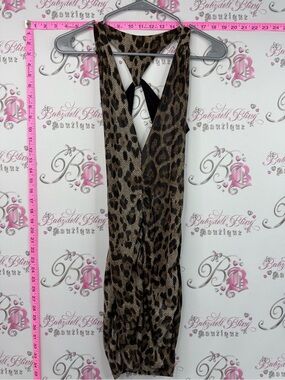 Urban Behavior dress strappy back Brown and Black Leopard Print Mini Dress